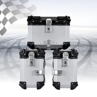 热销28L35L大容量包角铝合金边箱通用型防水防撞旅行摩托车尾箱