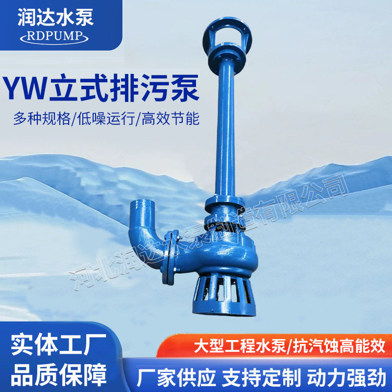 YW立式排污泵市政工业矿厂污水输送泵不锈钢双管自吸液下污水泵图片