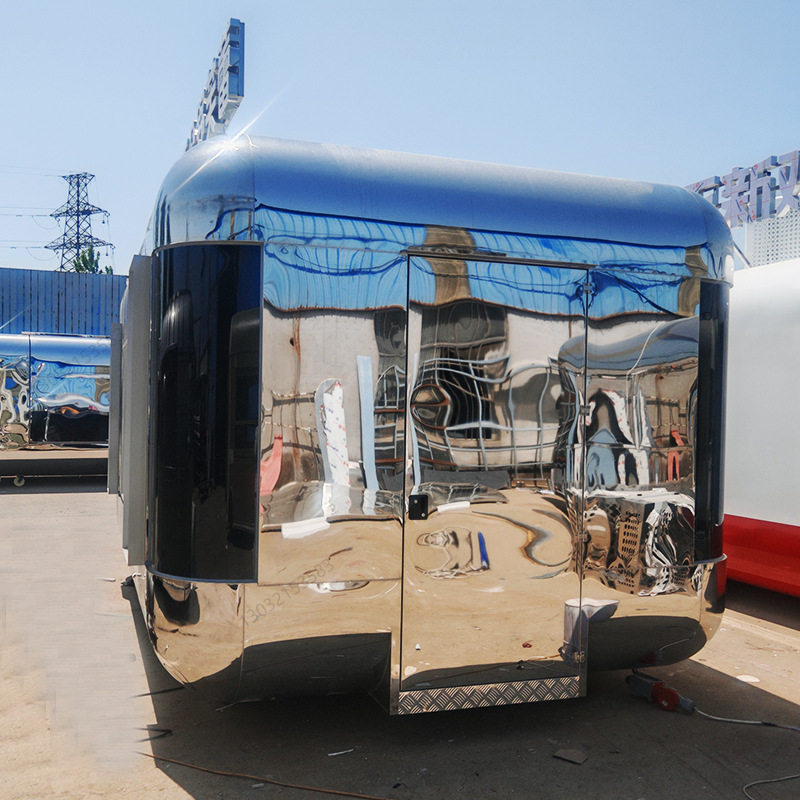 商业街甜品车 移动商铺车 景区露营冷饮美食车商用不锈钢售卖车