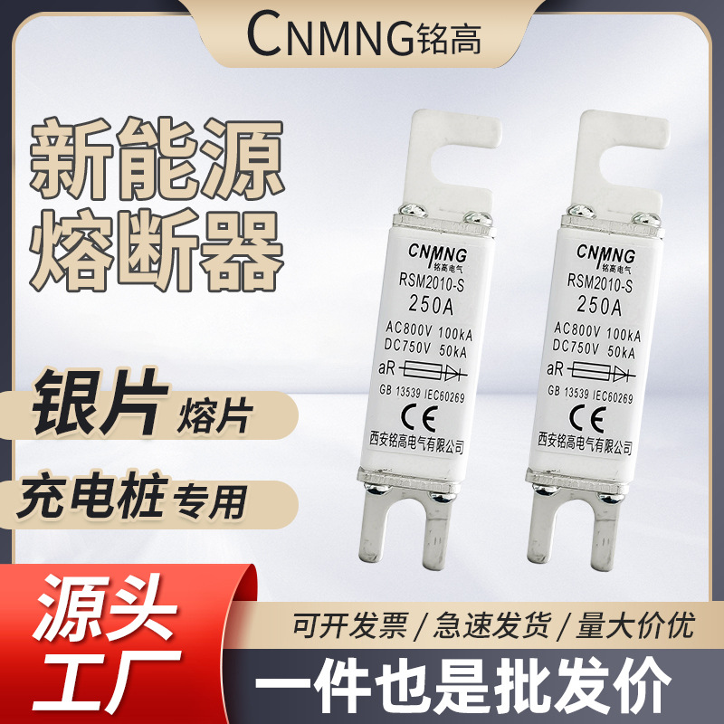 AC800V/DC750V充电桩熔断器RSM2010-S新能源充电桩熔断器100/50KA