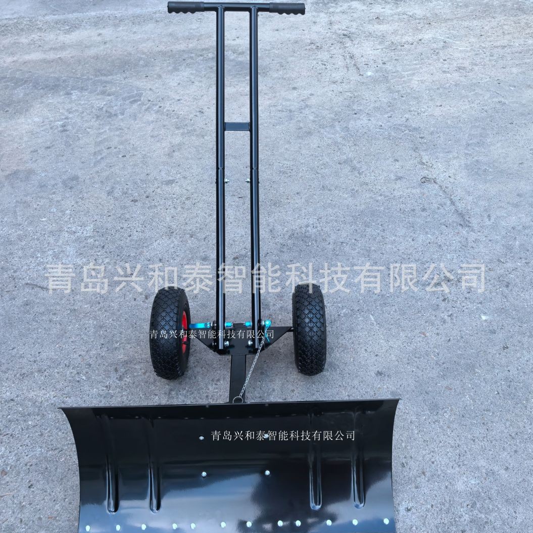 工厂生产加强双把铲雪车轮式推雪铲手推铲雪器结实耐用