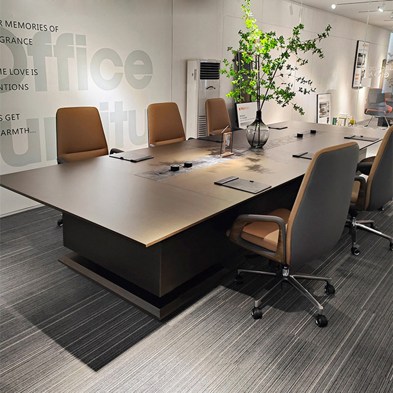 烤漆会议桌长桌大型高档会议室接待桌简约现代办公桌培训长条桌子