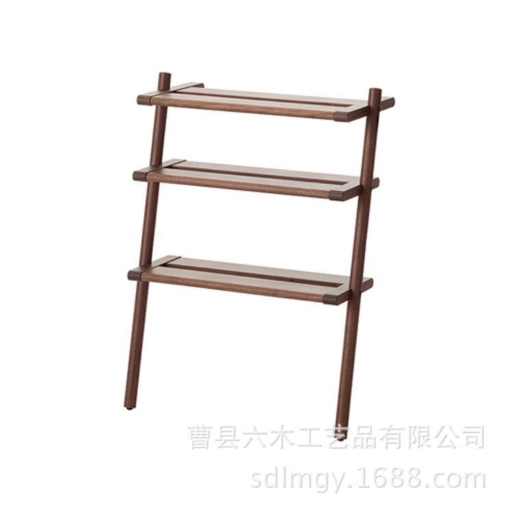 实木日式简易鞋架多层家用隔板置物架收纳架子靠墙北欧鞋柜批发