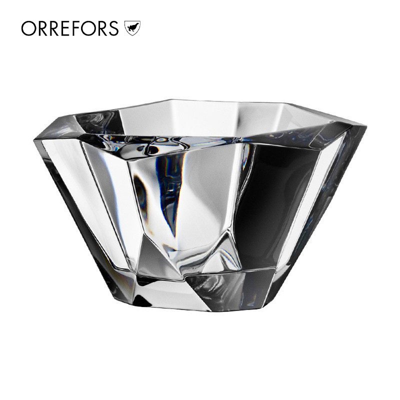 Orrefors 进口手工水晶玻璃碗家用PRECIOUS透明水果沙拉碗个性ins