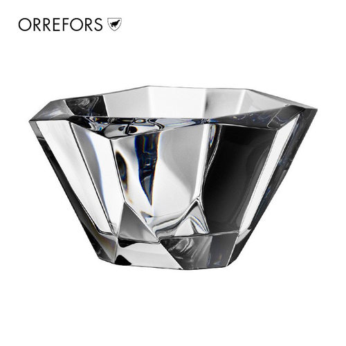 Orrefors 进口手工水晶玻璃碗家用PRECIOUS透明水果沙拉碗个性ins