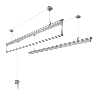 手摇升降晾衣架阳台家用室内顶装双杆式双排可晒被手动凉衣服杆子