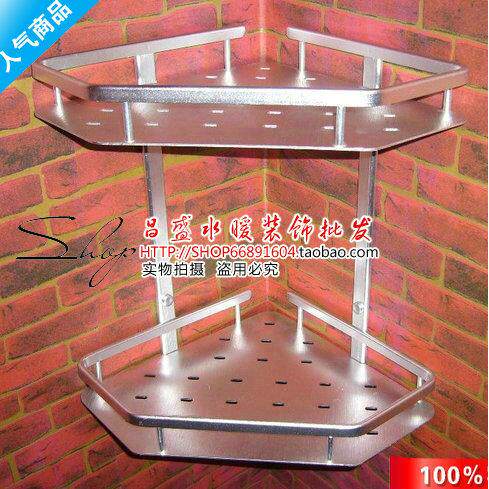 冲冠特价 双层 单层角架 铝合金置物架 浴室置物架 厨房三角架