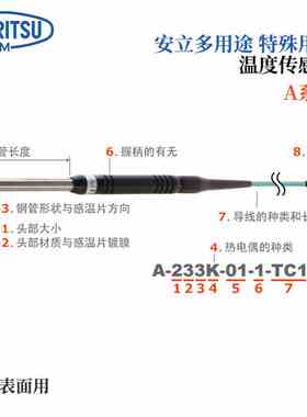 日本原装进口ANRITSU安立 静止表面用温度传感器A系列A-122K-00-1