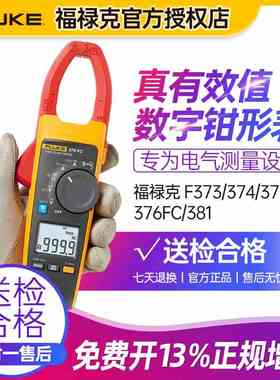 FLUKE福禄克真有效值钳形表F376FC电流表F375FC F374FC F373进口