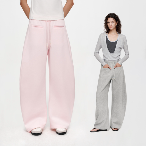 REDOLENCE空气层卫裤女弯刀裤子