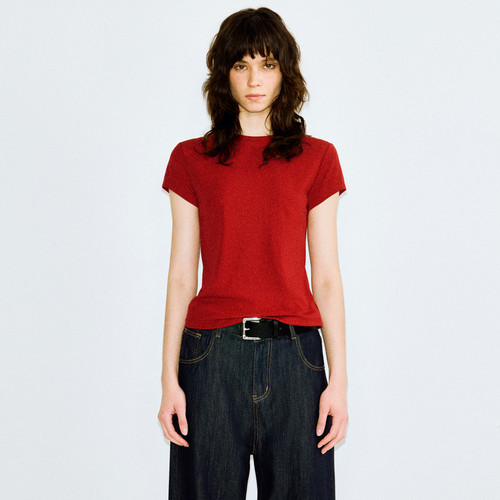 REDOLENCE天丝刺绣T恤女夏季