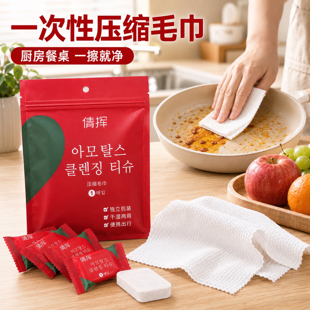 便携压缩一次性加大加厚洗脸巾