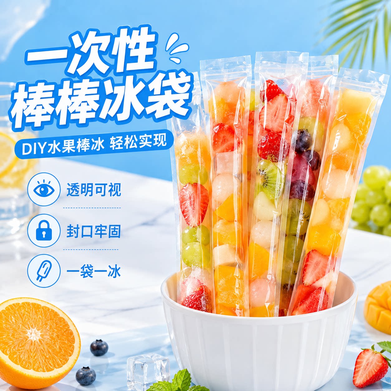 一次性食品级加厚碎碎冰棒冰袋