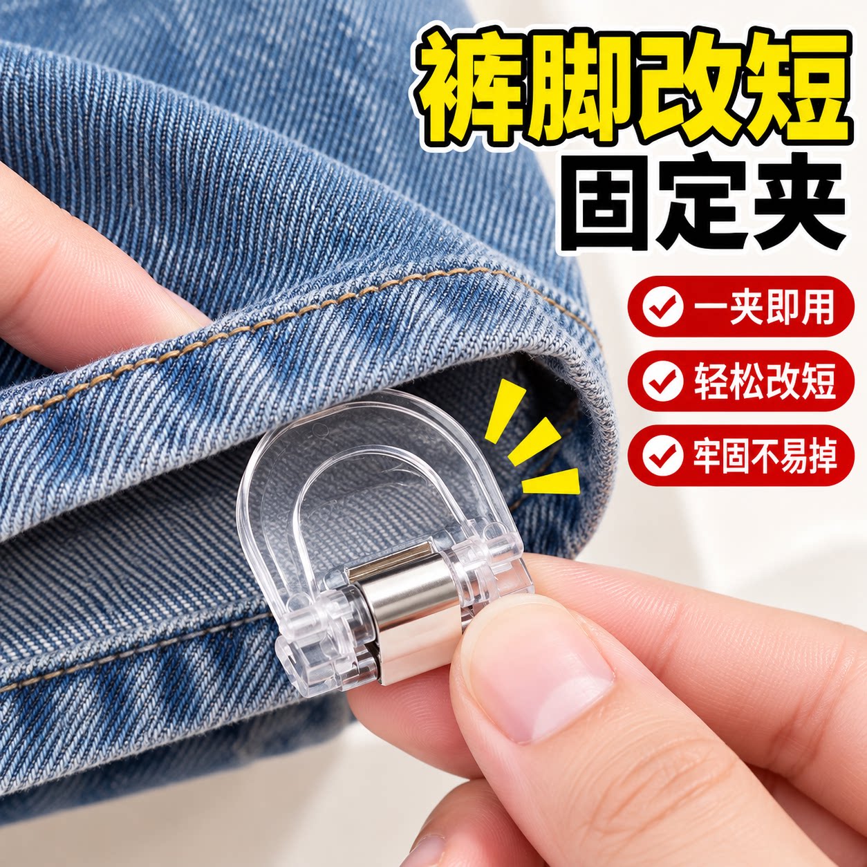 隐形防拖地裤脚挽边扣改短神器