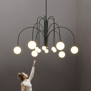 魔豆吊灯北欧风灯具客厅吊灯轻奢客厅灯简约现代大气设计师星球灯