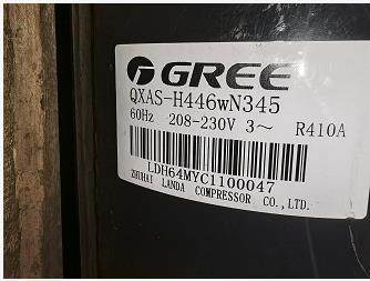 QXAS-H446wN345 R410A 208-230V/60Hz/3PH空调压缩机