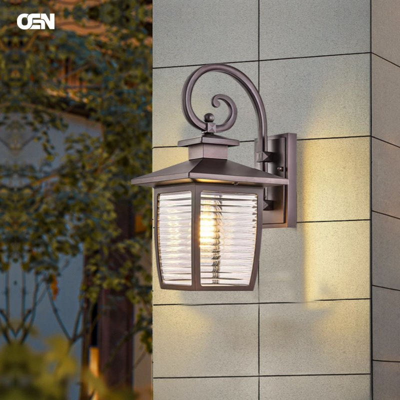 新款现代简约户外壁灯防水柱头灯庭院灯室外花园过道阳台草坪灯