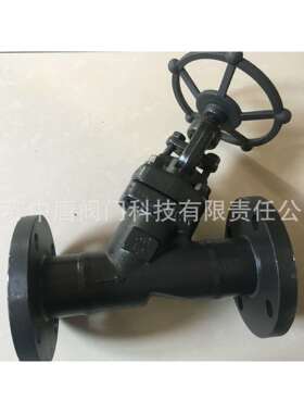 J45H-40C直流式锻钢截止阀锻钢Y型截止阀A105材质法兰连接