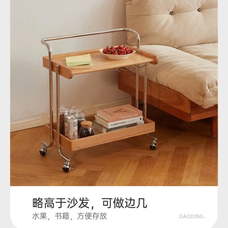 北欧304不锈钢万向轮边几