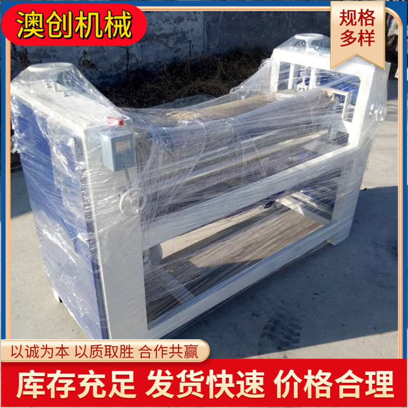 免漆多层板装饰板全自动涂胶机 玻镁板彩钢板网纹辊滚胶上胶机