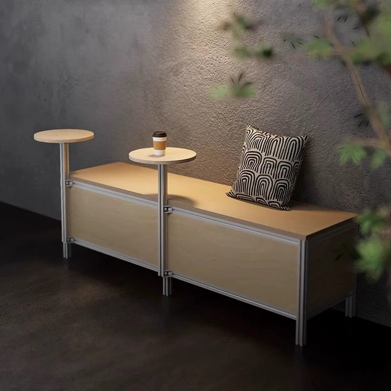 民宿商用海洋板餐厅咖啡厅边几工业风多功能铝型材带抽屉收纳柜