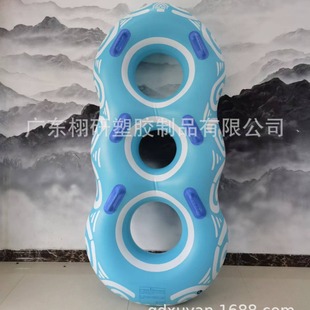 现货充气皮筏水公园筏子滑具单双三人滑水圈漂流环流河游泳圈