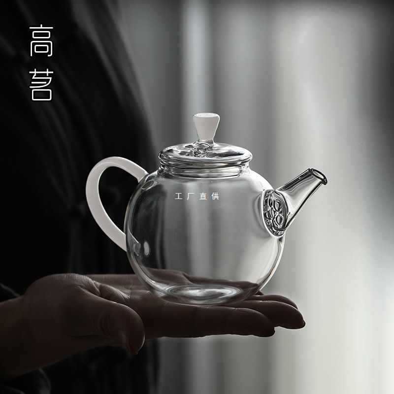 批发一人喝小茶壶一人用可加热玻璃单壶对嘴迷你泡茶壶办公室过滤