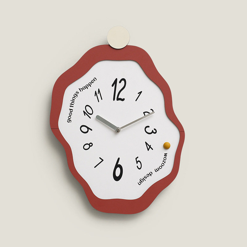 wozoom屋准免打孔钟表挂钟客厅2024新款现代简约大气餐厅时钟挂墙