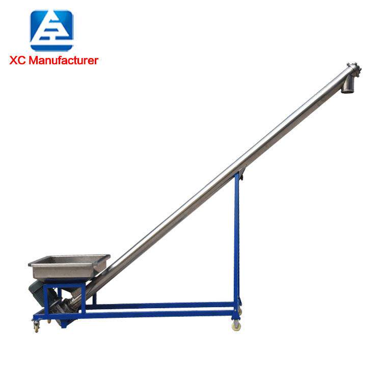 先臣振动筛单管螺旋上料机可带破碎功能不锈钢向上输送设备