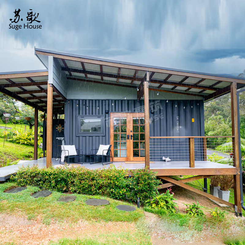 厂家直销钢结构集装箱活动板房搭建一层小户型农村住宅民宿设计