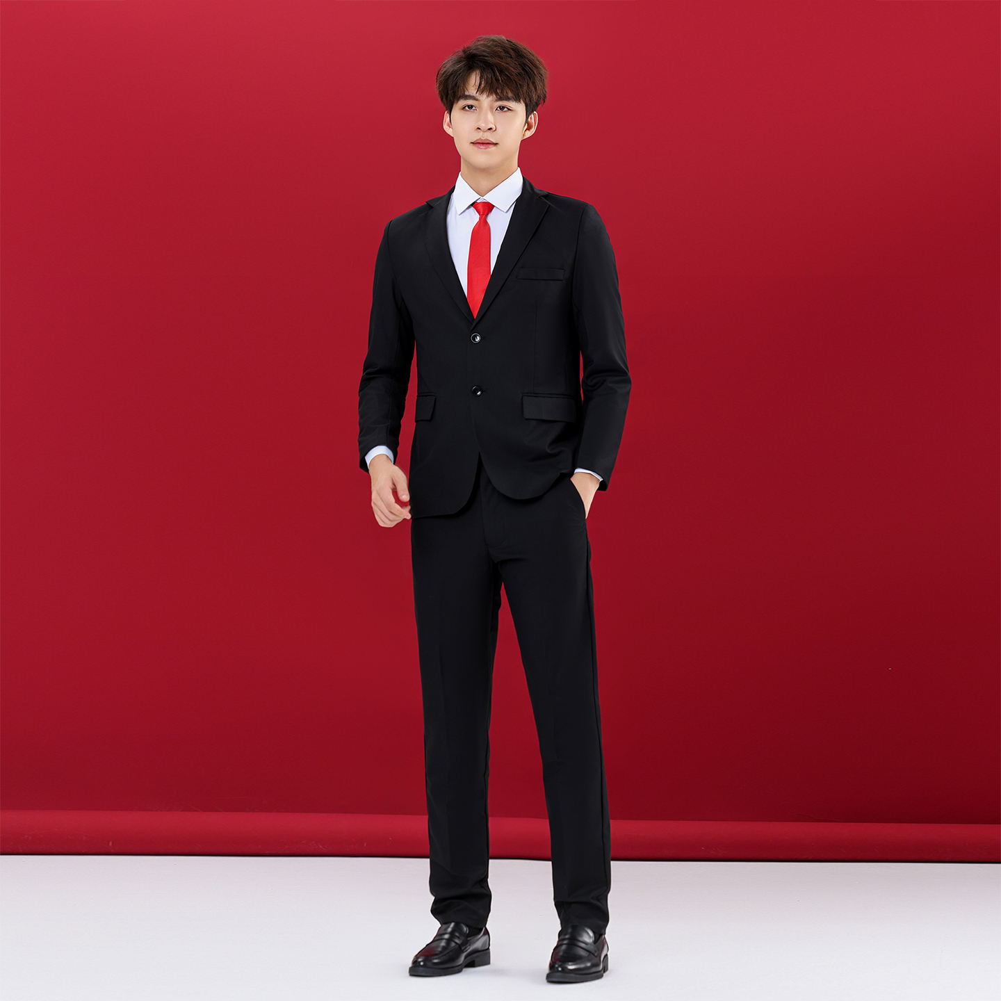 中小学生合唱演出服男生成人礼西装礼服主持人演讲比赛钢琴表演服