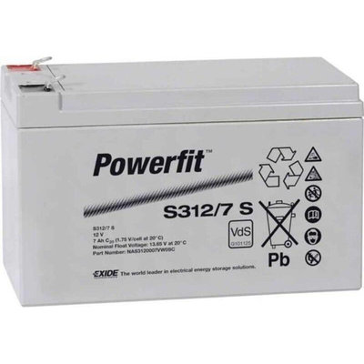 P/owerfit 蓄电池12V7AH储能密封 S312/7 S 精密仪器 应急电源