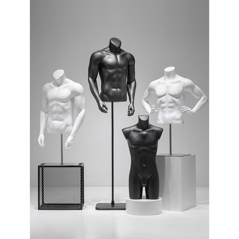 男装店半身模特道具男人台模y特架子服装店全身假人体内衣展示架