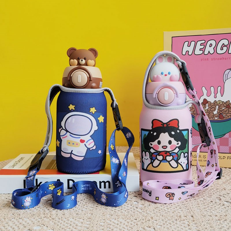 Rico联名alljoint优仅儿童保温杯套保护套M580ml水杯套水壶套防摔