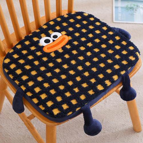 卡通小怪兽记忆棉可拆洗坐垫办公室圆形椅垫座垫久坐屁股垫学生凳