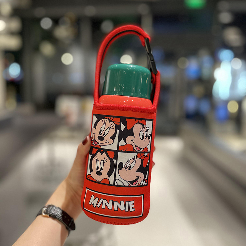 乐扣LOCK&LOCK儿q童保温杯550毫升通用杯套户外卡通背带防摔水杯