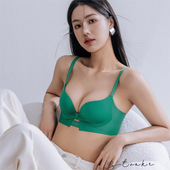 2025新款 轻薄透气聚拢调整型文胸小胸罩女性上薄下厚无钢圈百搭