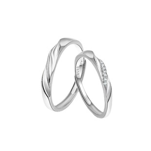 2025七夕新款莫比乌斯心形戒指定制情话浪漫男女对戒刻字定情饰品