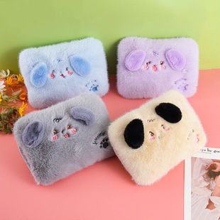 启迪星新款国标防爆电暖可爱卡通可拆洗毛绒布套电热水袋暖手