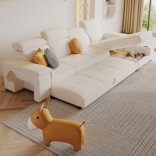 小户型沙发床折叠两用现代简约多功能沙发 奶油风沙发客厅2024新款