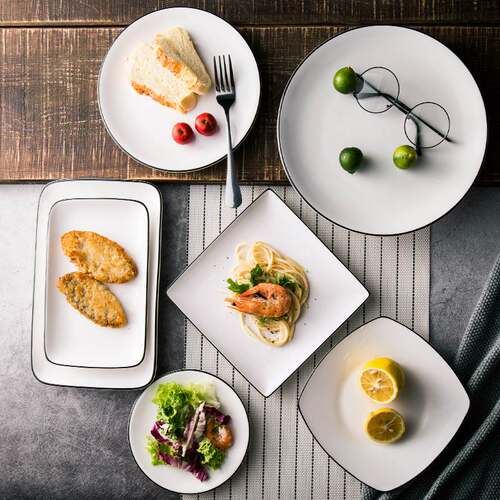 Japanese ceramic plates dish tray disc tableware set