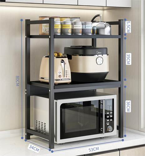 3-Tier toaster tray stand microwave oven rack Kitchen shelf