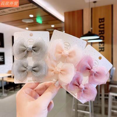 Sweet Bow Side Clip Hair Accessories Girls Hairpin Headwear