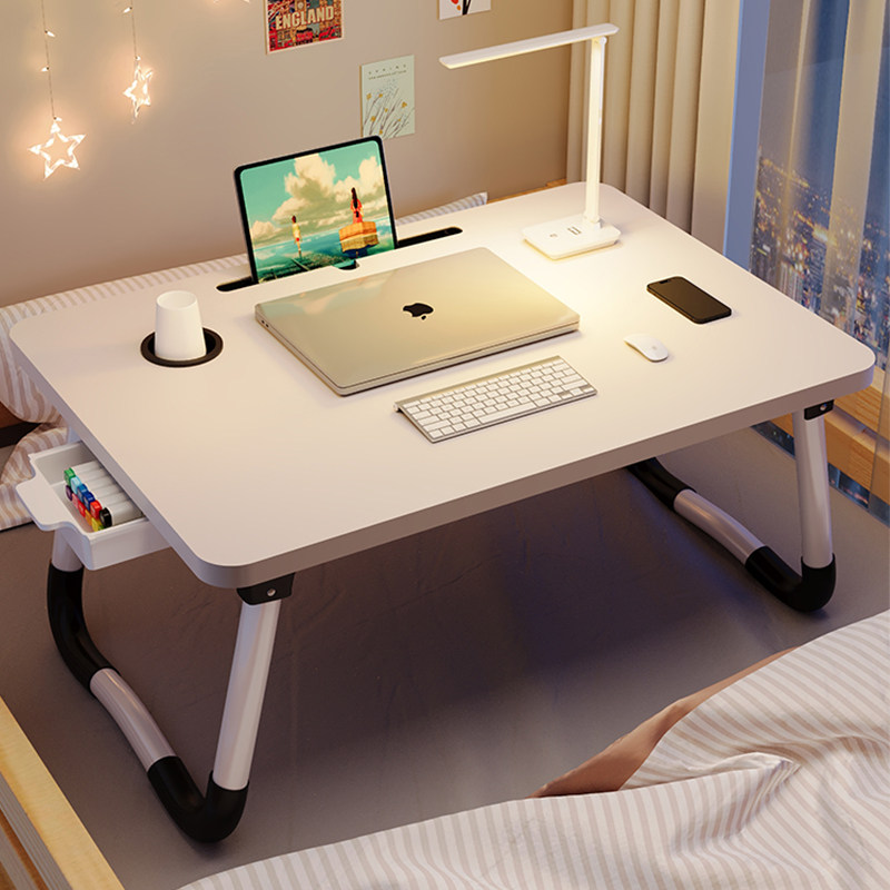 床上小桌子可折叠桌家用学习书桌办公桌学生宿舍上铺写字桌小桌板