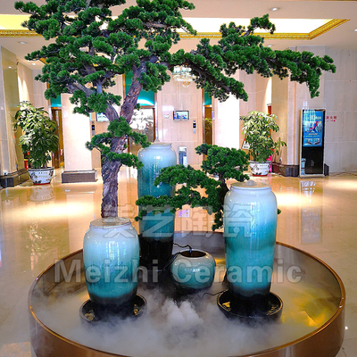 客厅陶瓷花瓶喷泉流水摆件循环水景陶罐落地加湿器成品涌水缸坛子