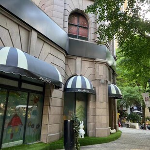 杭州固定冬d瓜棚室内雨篷店面遮阳棚法式门头棚广告棚欧式咖啡馆