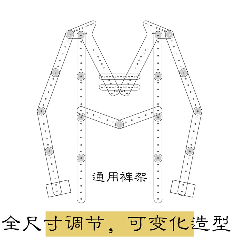 亚克力透明隐g形衣架白底图拍摄道具服装挂拍连衣裙支撑架专用衣