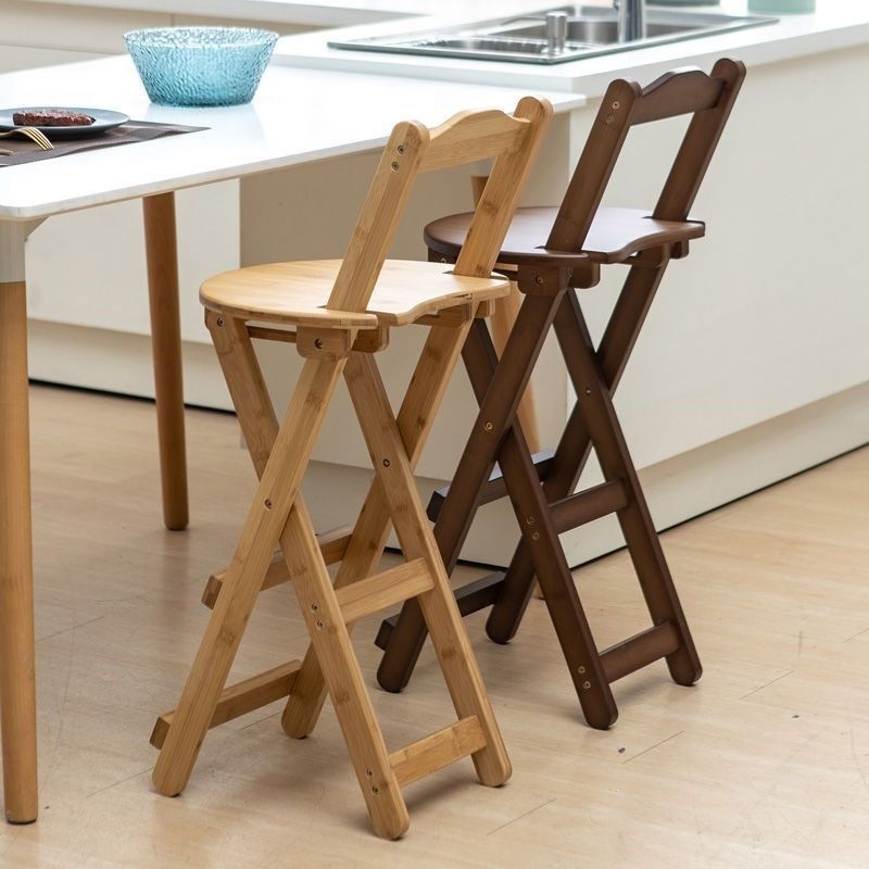 简约折叠凳实木高凳靠背高脚凳子小板凳便携式户外马扎家用折叠椅