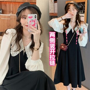 辣妈款 哺乳期秋季 外出时尚 连衣裙秋装 产后期外穿喂奶衣服潮 c女装