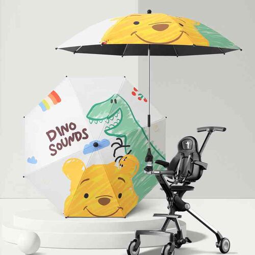 婴儿车遮阳伞f宝宝专用可拆卸儿童推车防晒黑胶太阳伞晴雨两用雨